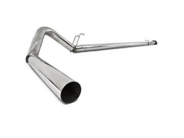 P1 Performance Products 2008-2010 Powerstroke 4" SLM Series Down Pipe-back Race Exhaust System - No Muffler (C6254SLM)