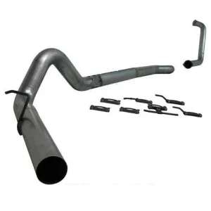 P1 Performance Products 2017-2023 Duramax 4" PLM Series Downpipe-back Race Exhaust System - No Muffler (C6056PLM)