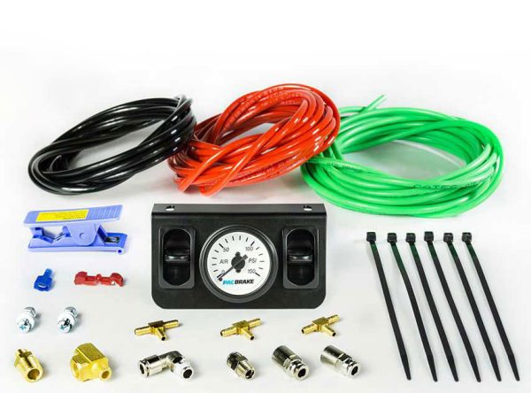 Pacbrake HP10124 Universal Independent Paddle Valve In-Cab Control Kit with Mechanical Gauge