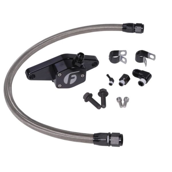 Fleece Performance Coolant Bypass for 5.9L 12V Cummins (1994-1998) w/ Stainless Steel Braided Line